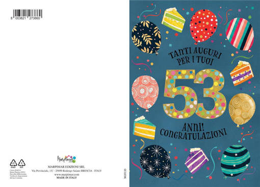 Marpimar - Biglietto Eta' - 53 Anni NUF133