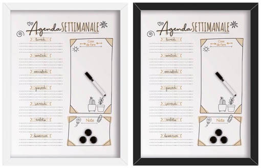 LAVAGNA MAGNETICA CON 1 PWNNA 3 MAGNETI E SUPPORTO IN MDF ASS. 33X43 CM