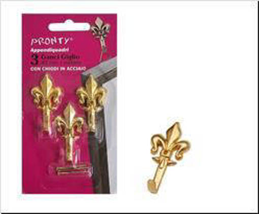Pronty Gancio Giglio Grande 47 Mm. Oro Bl. 3 Pz.