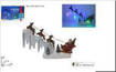 Scenario Babbo Natale Slitta Con Renne Con Musica Con Luce F22009