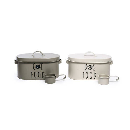 Mercury Barattolo "Pet Food" In Metallo Con Misurino 25.5X14.5Xh.12.5 Cm Design Assortiti