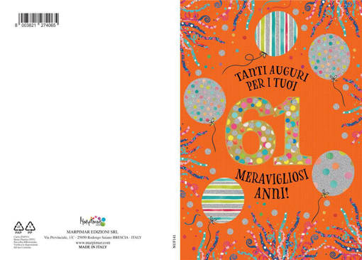 Marpimar - Biglietto Eta' - 61 Anni NUF141