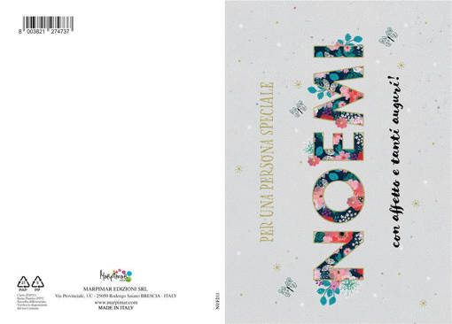 Marpimar - Biglietto Paola Con Foil Oro NUF211
