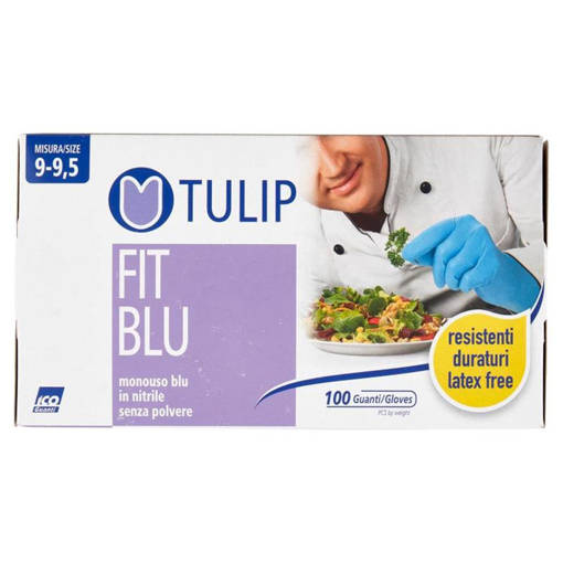 Tulip FIT BLU Guanti Nitrile 100 pezzi, XL