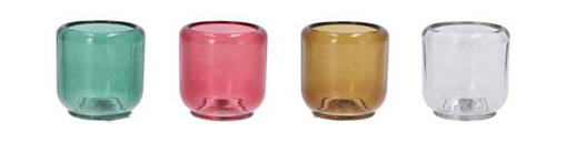 Porta tea light in vetro - diam. cm. 8,5 x h. cm. 8,5. 