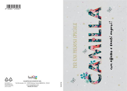 Marpimar - Biglietto Camilla Con Foil Oro NUF176