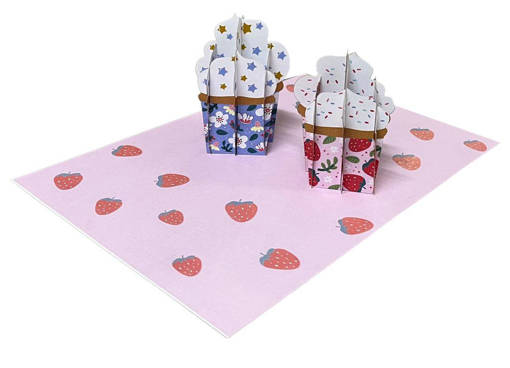 ORIGAMI KIRIGAMI CUP CAKE  ORF11