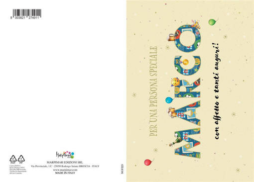 Marpimar - Biglietto Marco Con Foil Oro NUF223