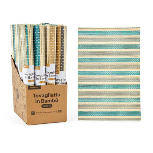 Mercury Tovaglietta Bamboo 45X30 Cm Colori Assortiti Espositore