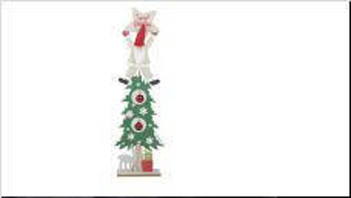 Nataluna Dec.Albero In Legno 18X58X7,5Cm M.84-20