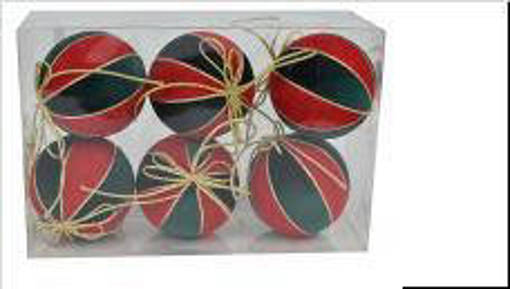 Nataluna Box 6 Sfere 9Cm M.107 Verde/Rosso