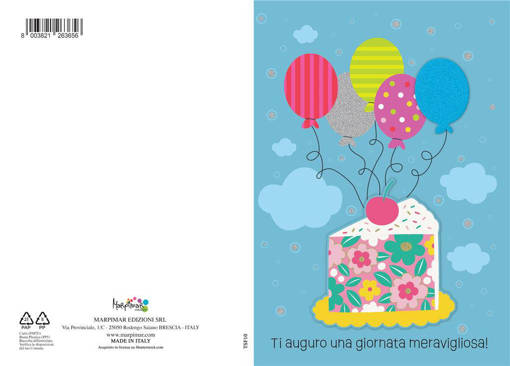 Marpimar - Tanti Auguri Palloni Colorati Fondo Azzurro Special TSF10