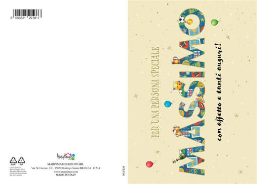 Marpimar - Biglietto Massimo Con Foil Oro NUF233