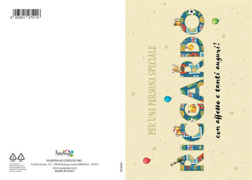 Marpimar - Biglietto Riccardo Con Foil Oro NUF243
