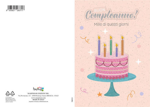 Marpimar - Compleanno Torta Con Fondo Rosa Special TSF15
