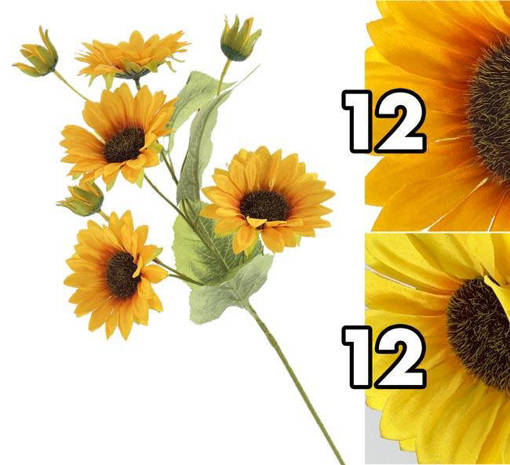 STELO GIRASOLE POLI 75CM 2 ASS.