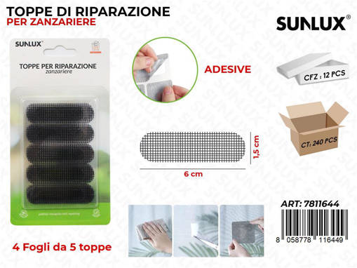 TOPPE RIPAR. ADV ZANZARIERE NERO 4FF 20PCS 6*1.5CM /PZ DA 12**