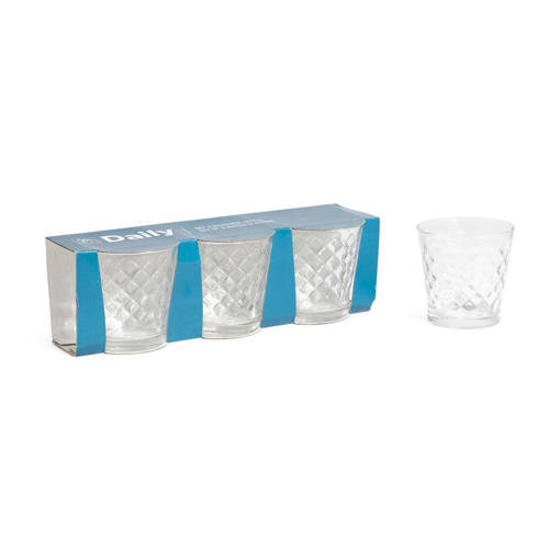 Mercury Bicchieri Acqua 281Ml In Vetro 3Pz Cristal D.8,5Xh.8,5 Cm In Scatola Regalo