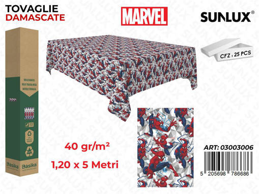 Tovaglie Damascate Spider Man 1.20*5Mt 40Gr