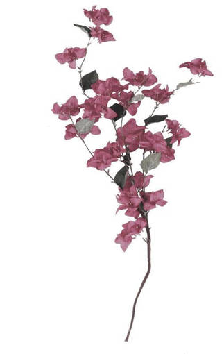 red polyester artificial bougainvillea flower with 5 branches & 96 flowers h. cm. 120 with hangtag