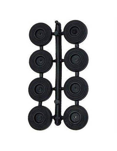 Pronty Gommini Sedie Mm.25 Nero Con Viti Bl. 8 Pz.