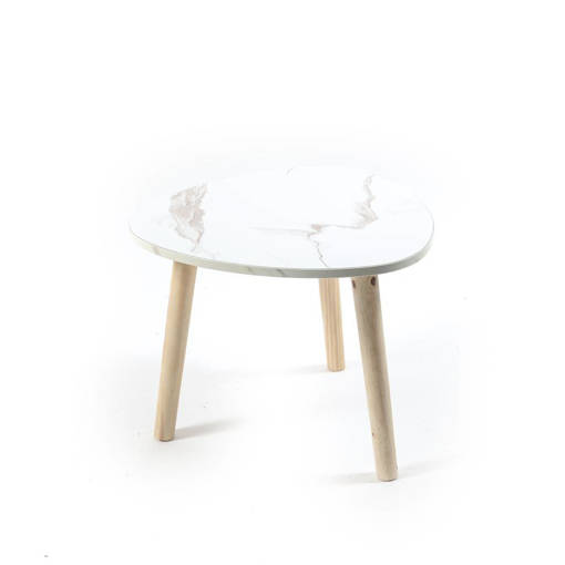 Mercury Tavolino In Legno Effetto Marmo 39X39Xh.32 Cm In Confezione Termoretratta