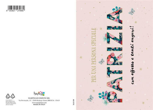 Marpimar - Biglietto Patrizia Con Foil Oro NUF199