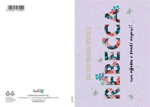 Marpimar - Biglietto Rebecca Con Foil Oro NUF185
