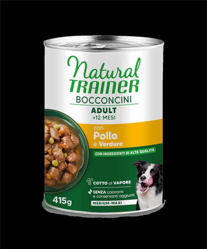 Natural Trainer Wet Medium & Maxi Chunks Pollo 415Gr*12