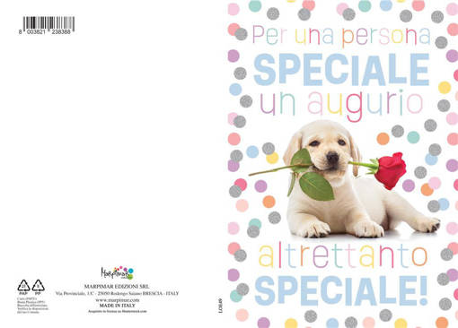 Marpimar - Compleanno Labrador Con Rosa LOE49