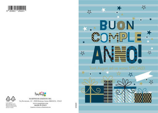 Marpimar - Compleanno Maschile Fondo Azzurro GVE55