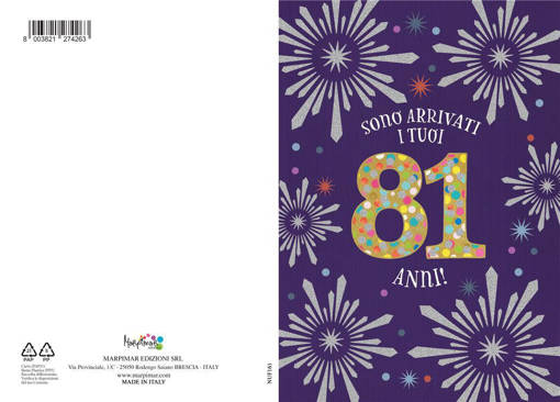 Marpimar - Biglietto Eta' - 81 Anni NUF161