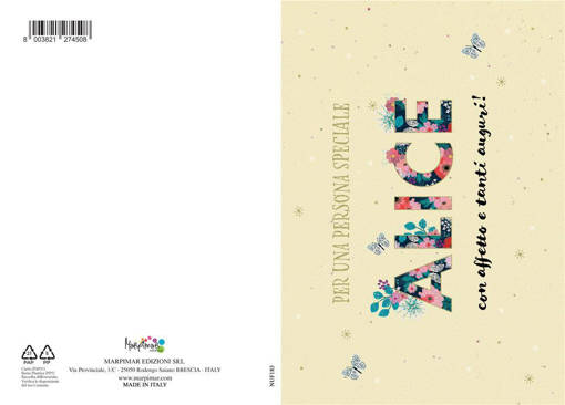 Marpimar - Biglietto Alice Con Foil Oro NUF183