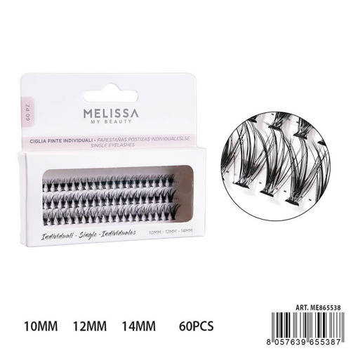 Melissa Ciglia Finte Individ. 10-12-14Mm 60Pz D012