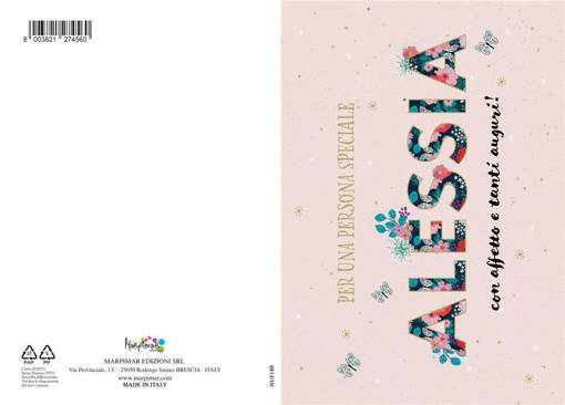 Marpimar - Biglietto Alessia Con Foil Oro NUF189