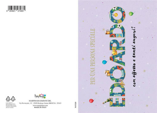 Marpimar - Biglietto Edoardo Con Foil Oro NUF220