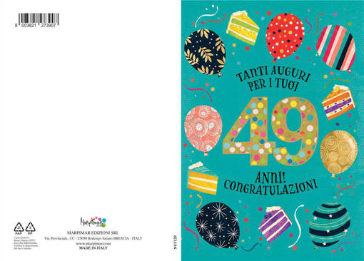 Marpimar - Biglietto Eta' - 49 Anni NUF129
