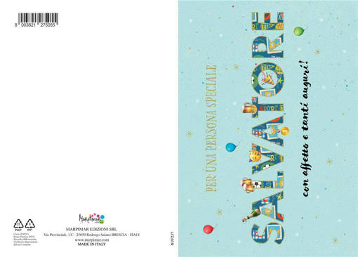 Marpimar - Biglietto Salvatore Con Foil Oro NUF237