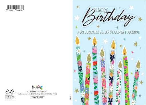 Marpimar - Compleanno Candeline Fondo Azzurrro Special TSE44