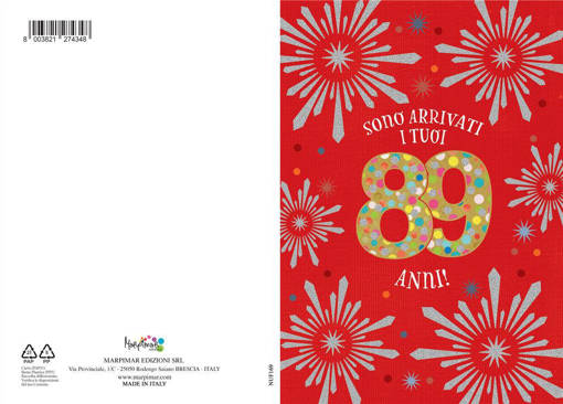 Marpimar - Biglietto Eta' - 89 Anni NUF169