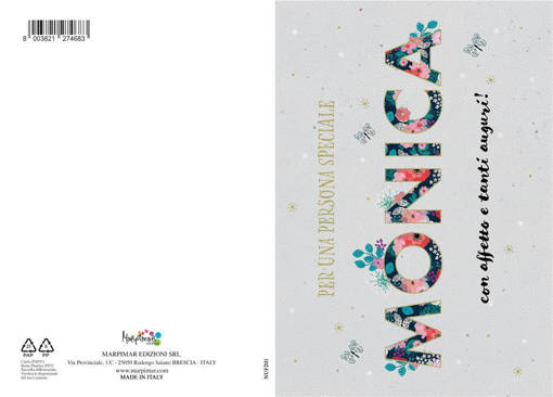 Marpimar - Biglietto Monica Con Foil Oro NUF201