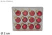 Palline Vetro 2Cm Set 12Pz Rosso Yj24048R