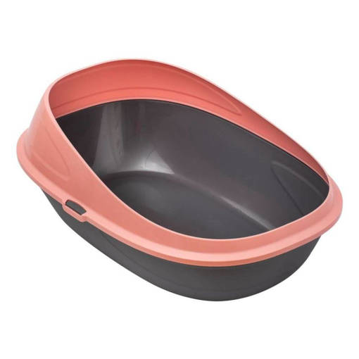 Petmax Lettiera Gatto POP UP 59x39x23h -  grey - rim candy rosa