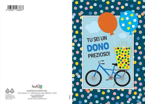 Marpimar - Tanti Auguri Bicicletta Fondo Blu Special TSF11
