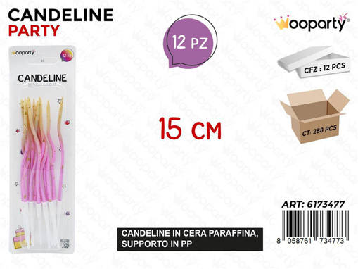 Sunlux Candeline Party Gradient 12Pcs 15Cm