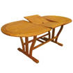 Tavolo allungabile in Legno150/200X90 di Acacia Ovale doppio bordo cm 150/200 X 90 AC805087-DB