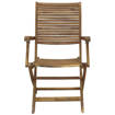 Sedia da Giardino Riviera Pieghevole con Braccioli Poltrona in Legno di Acacia Massiccio AC805074