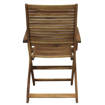 Sedia da Giardino Riviera Pieghevole con Braccioli Poltrona in Legno di Acacia Massiccio AC805074