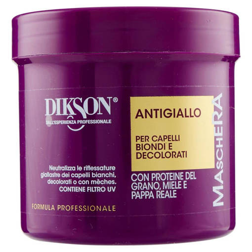 Dikson MASCHERA ANTIGIALLO PER CAPELLI BIONDI E DECOLORATI 500 ML
