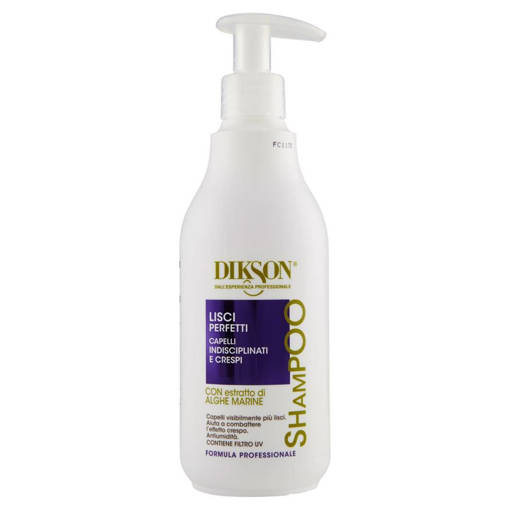 DIKSON SHAMPOO LISCI PERFETTI PER CAPELLI INDISCIPLINATI E CRESPI CON ESTRATTO DI ALGHE MARINE - FILTRO UV 500